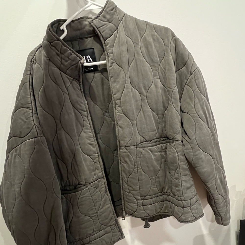 Zara Women's Quilted Jacket - Gray